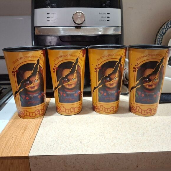 Childs Play Chucky Cups - Set Of 4 - Picture 1 of 5